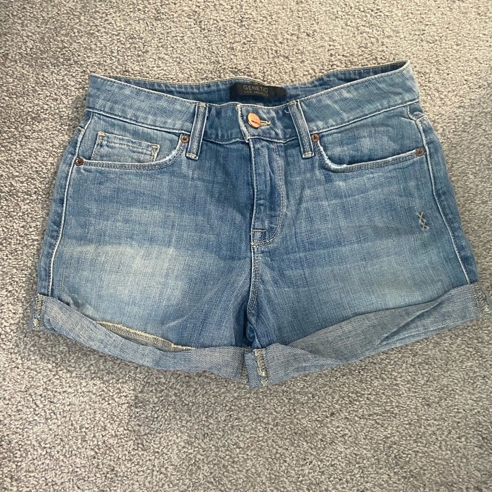 Genetic denim shorts